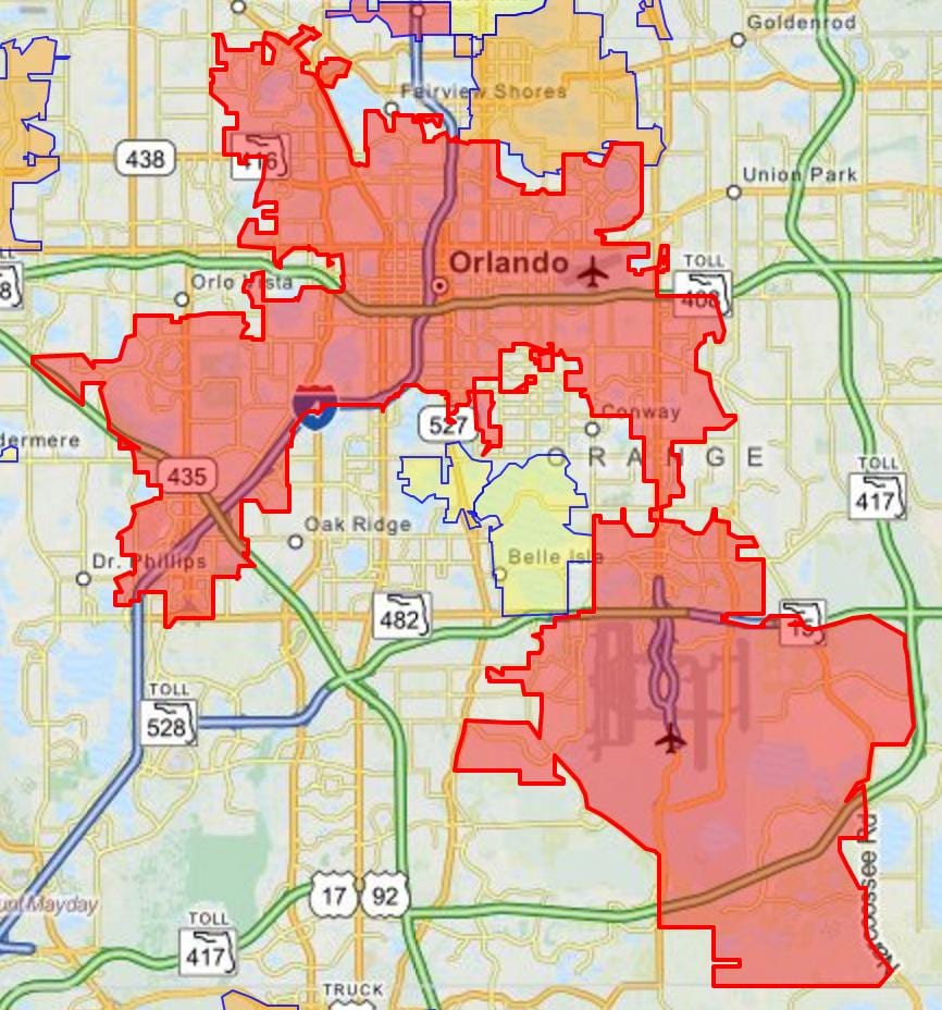 Orlando ਅਪਰਾਧ ਦਾ ਨਕਸ਼ਾ