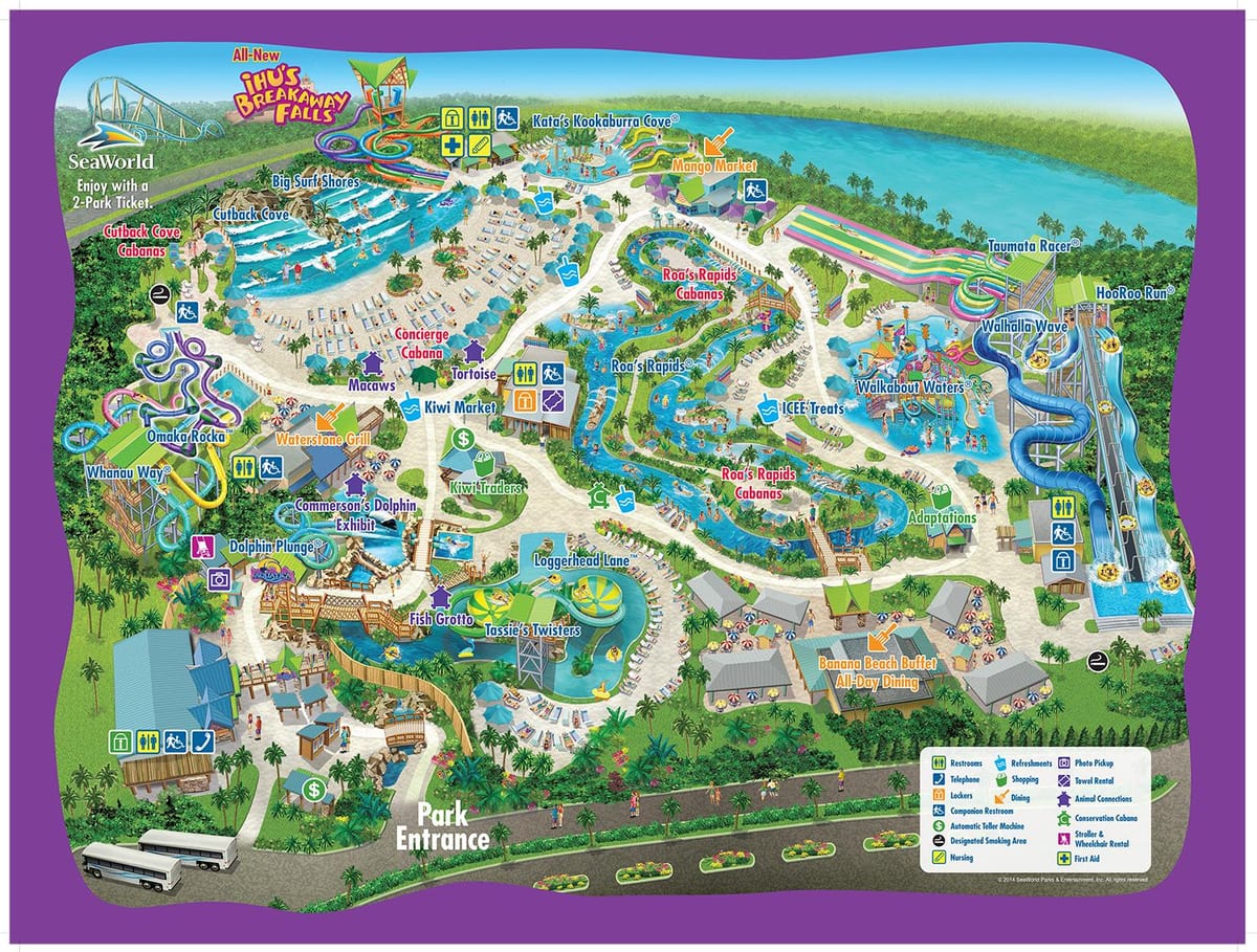 ਨਕਸ਼ਾ ਦੇ Aquatica Orlando