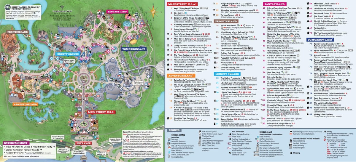 Disney ਵਿਸ਼ਵ ਮੈਜਿਕ ਕਿੰਗਡਮ ਨਕਸ਼ਾ
