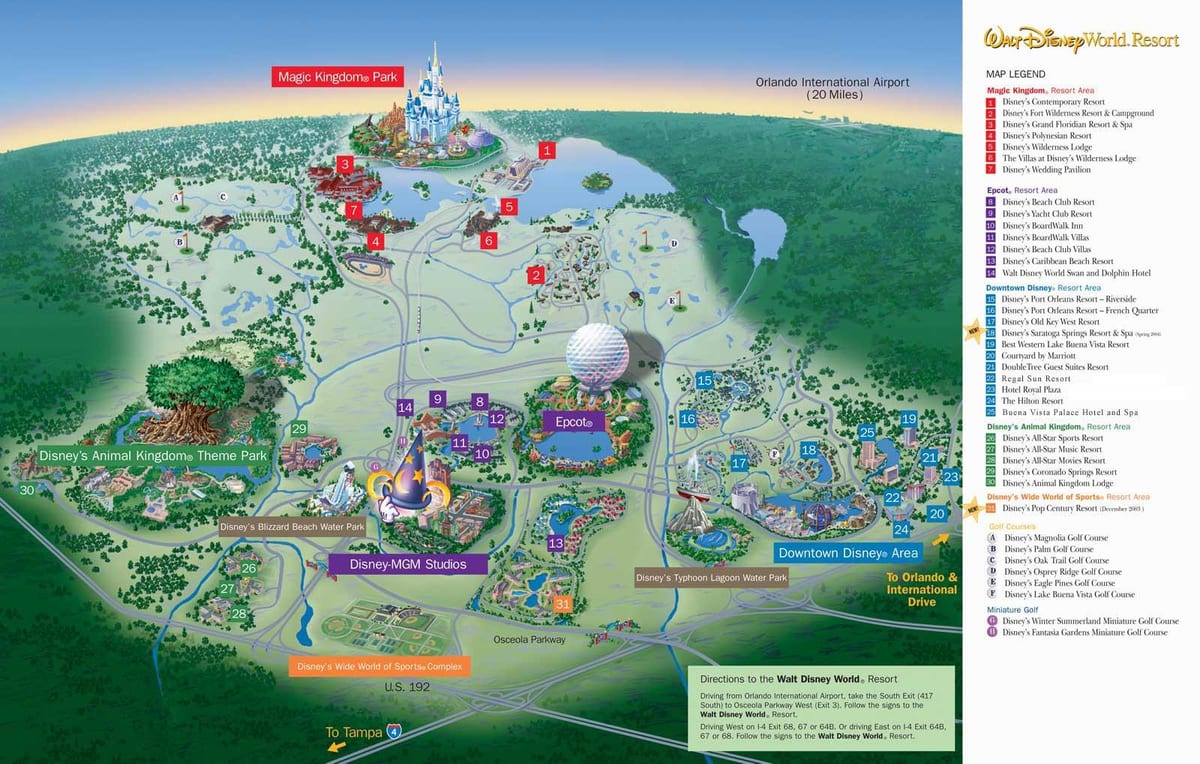 ਨਕਸ਼ਾ ਦੇ Walt Disney World