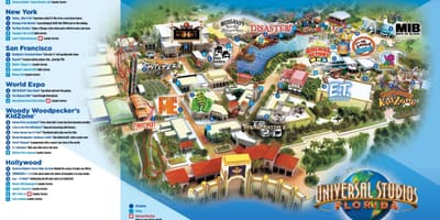 ਯੂਨੀਵਰਸਲ Orlando ਪਾਰਕ ਨਕਸ਼ਾ