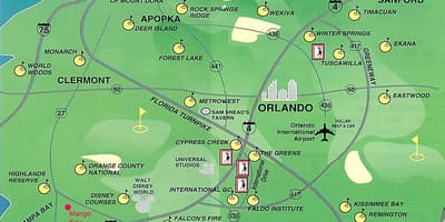 ਨਕਸ਼ਾ ਦੇ Orlando ਗੋਲਫ ਕੋਰਸ